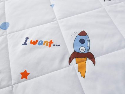 Комплект постельного белья Софи де Марко Космос (белый) с одеялом