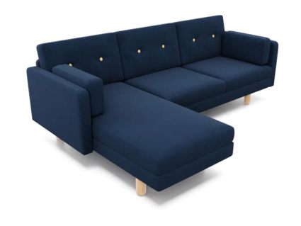 Диван Арско Ингвар угловой трехместный синий
