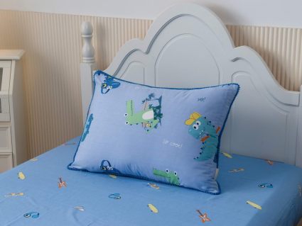 Комплект постельного белья Софи де Марко Crocodile (синий) с одеялом