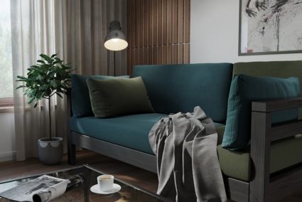 Диван Арско Домино трехместный зеленый Длина 178 см