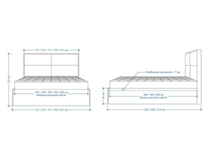 Кровать Lonax Марселла велюр Dolly-3 (с подъемным механизмом) 140х195