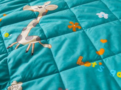 Комплект постельного белья Софи де Марко Giraffe (синий) с одеялом