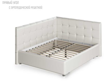 Кровать Nuvola Sabina угловая Velutto 22 120х190