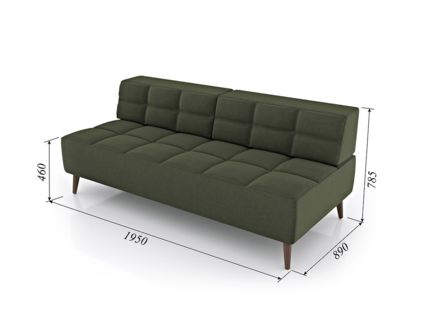 Диван Арско Нельсон трехместный зеленый