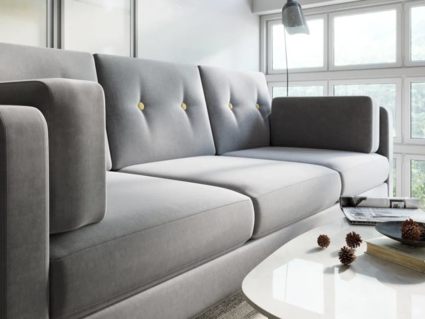 Диван Арско Ингвар Б трехместный светло-серый