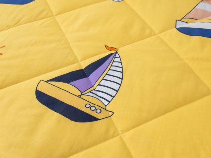 Комплект постельного белья Софи де Марко Кораблики (желтый) с одеялом