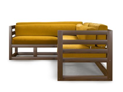 Диван Арско Магнус угловой трехместный желтый