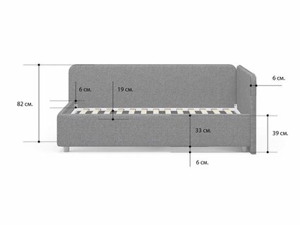Кровать Сонум Capri Рогожка Марсала (с подъемным механизмом) 120х190