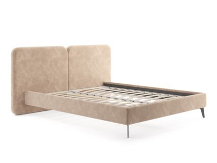 Кровать Сонум Brooklyn Микровелюр Светло-серый 140х190