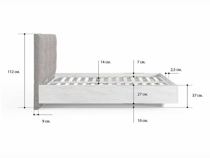Кровать Сонум Victoria Ясмунд + Кашемир Бежевый (с подъемным механизмом)