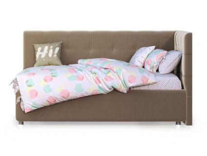 Кровать Nuvola Sabina угловая Velutto 22 120х190