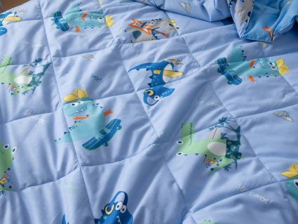 Комплект постельного белья Софи де Марко Crocodile (синий) с одеялом