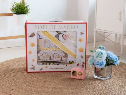 Комплект постельного белья Софи де Марко Giraffe (синий) с одеялом