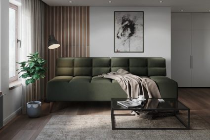 Диван Арско Нельсон трехместный зеленый