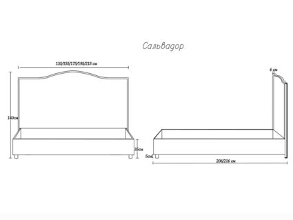 Кровать Димакс Сальвадор Кварц 140х200