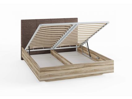 Кровать Сонум Victoria Ясень Ориноко + Кашемир Бежевый (с подъемным механизмом) 90х190