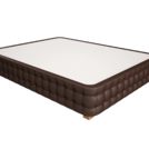 Кровать Mr.Mattress Twin Box экокожа Brown 160х195